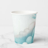 Boy Niedlich Blue Airplane Travel Kindergeburtstag Pappbecher (Rückseite)