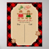 Boy oder Girl Voting Board Cookie Gingerbrot Poster (Vorne)