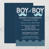 Boy Oh Boy Einladung, Twins Baby Dusche einladen Einladung (Vorne/Hinten)