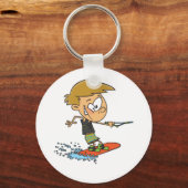 Boy On A Wakeboard Schlüsselanhänger (Vorderseite)