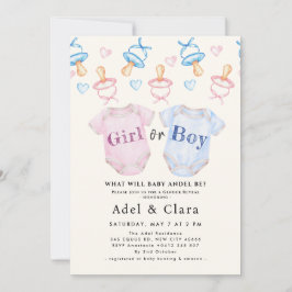 Boy or Girl | Gender Reveal Baby Shower Einladung