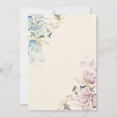 Boy or Girl Gender Reveal Botanical Gold Elegante Einladung (Rückseite)