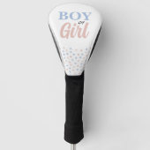 Boy or Girl Gender Reveal Party Game Golf Headcover (Vorderseite)