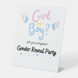 Boy or Girl? Gender Reveal Sockelschild