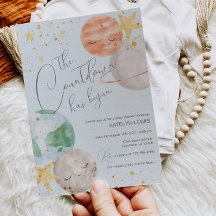 Boy Outer Space Baby Dusche Einladung