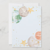 Boy Outer Space Einladung zum Geburtstag (Rückseite)