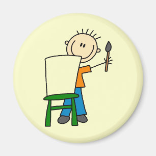 Boy Painting Magnet