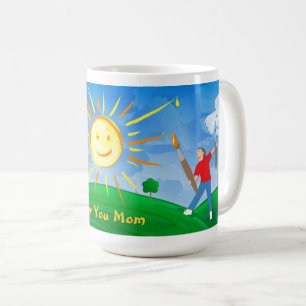 Boy Painting Skies Kaffeetasse