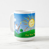 Boy Painting Skies Kaffeetasse (Vorderseite Links)