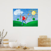 Boy Painting Skies Poster (Küche)