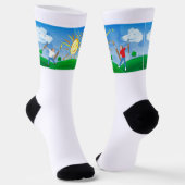 Boy Painting Skies Socken (Gewinkelt)