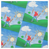 Boy Painting Skies Stoff (Muster)