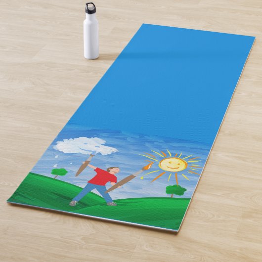 Boy Painting Skies Yogamatte (Beispiel)
