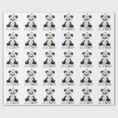 Boy Panda Bear Packpapier (Flach)