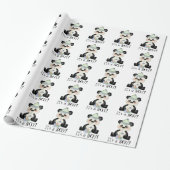 Boy Panda Bear Packpapier (Ungerollt)