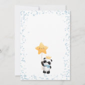 Boy Panda Bearly Wait Baby Dusche Einladung (Rückseite)