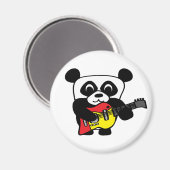 Boy Panda mit E-Gitarre Magnet (Vorderseite/Rückseite)