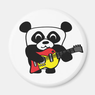 Boy Panda mit E-Gitarre Magnet