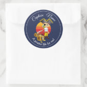 Boy Party Pirate Classic Round Aufkleber (Tasche)