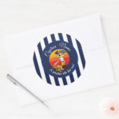 Boy Party Pirate Runder Aufkleber (Umschlag)