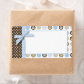 Boy Paw Print Polka Dots Name Tag (Insitu)