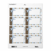 Boy Paw Print Polka Dots Name Tag (Vorne)