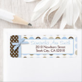 Boy Paw Print Polka Dots Return Label (Insitu)