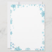 Boy Penguin Winter Snowflake Baby Dusche einladen Einladung (Rückseite)