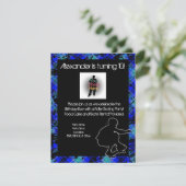 Boy Personalisiert Skateboard Party Einladung (Stehend Vorderseite)