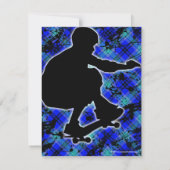 Boy Personalisiert Skateboard Party Einladung (Rückseite)