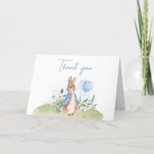 Boy Peter Rabbit Baby Dusche Dankeskarte