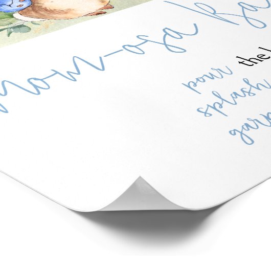 Boy Peter Rabbit Baby Dusche Mama Osa Bar Poster (Ecke)