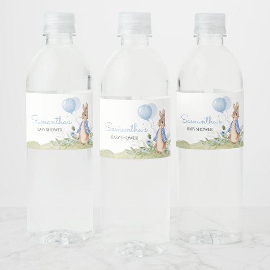 Boy Peter Rabbit Baby Dusche Wasserflaschenetikett (Flaschen)