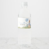 Boy Peter Rabbit Baby Dusche Wasserflaschenetikett (Vorderseite)