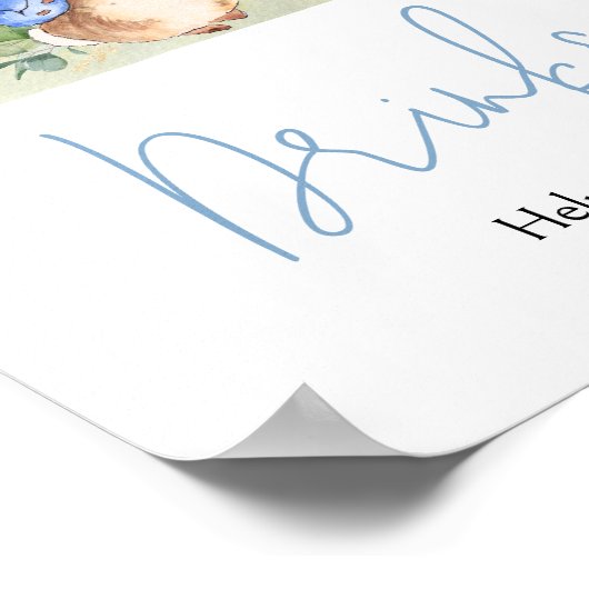 Boy Peter Rabbit Baby Duschgetränke Poster (Ecke)