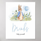 Boy Peter Rabbit Baby Duschgetränke Poster (Vorne)