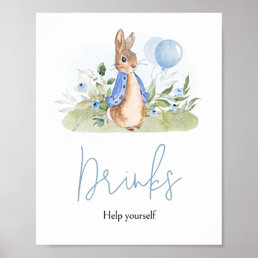 Boy Peter Rabbit Baby Duschgetränke Poster (Vorne)