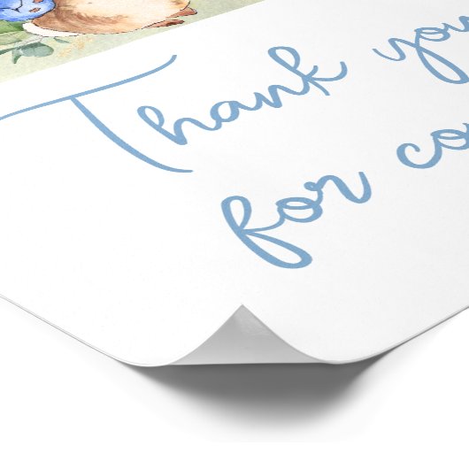 Boy Peter Rabbit Babydusche Danke, dass ihr gekomm Poster (Ecke)