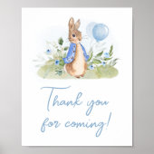 Boy Peter Rabbit Babydusche Danke, dass ihr gekomm Poster (Vorne)