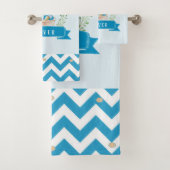 Boy Peter Rabbit Blue Custom Badetuch Set (Insitu)