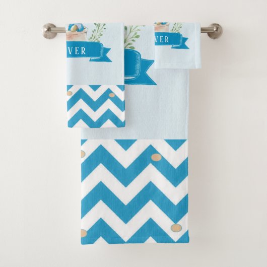 Boy Peter Rabbit Blue Custom Badetuch Set (Insitu)