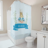 Boy Peter Rabbit Blue Custom Duschvorhang (Beispiel)