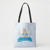 Boy Peter Rabbit Blue Custom Tote Bag Tasche (Vorderseite)