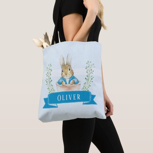 Boy Peter Rabbit Blue Custom Tote Bag Tasche (Von Nahem)