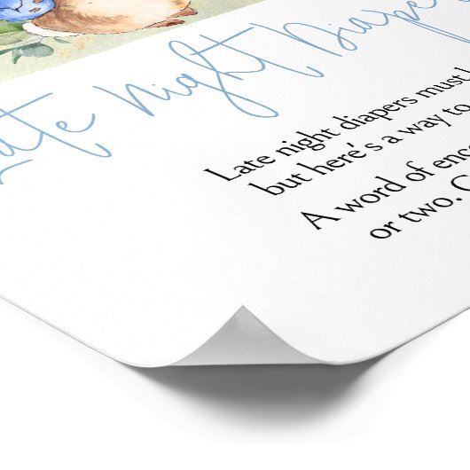 Boy Peter Rabbit Kinderdusche Spätabentaucher Poster (Ecke)