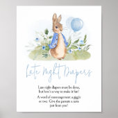 Boy Peter Rabbit Kinderdusche Spätabentaucher Poster (Vorne)