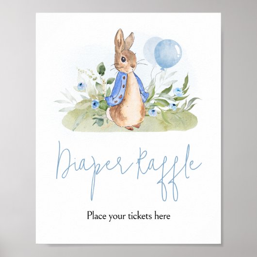 Boy Peter Rabbit Kinderduschmaschine Windeln Raffl Poster (Vorne)