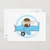 Boy Pilot Tshirts und Geschenke Postkarte (Vorne/Hinten)