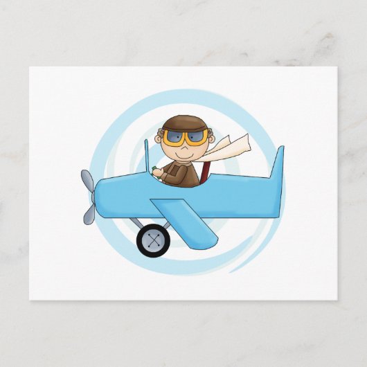 Boy Pilot Tshirts und Geschenke Postkarte (Vorderseite)