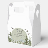 Boy Pine Tree Forest Mountain Baby Dusche Geschenkschachtel (Geöffnet)